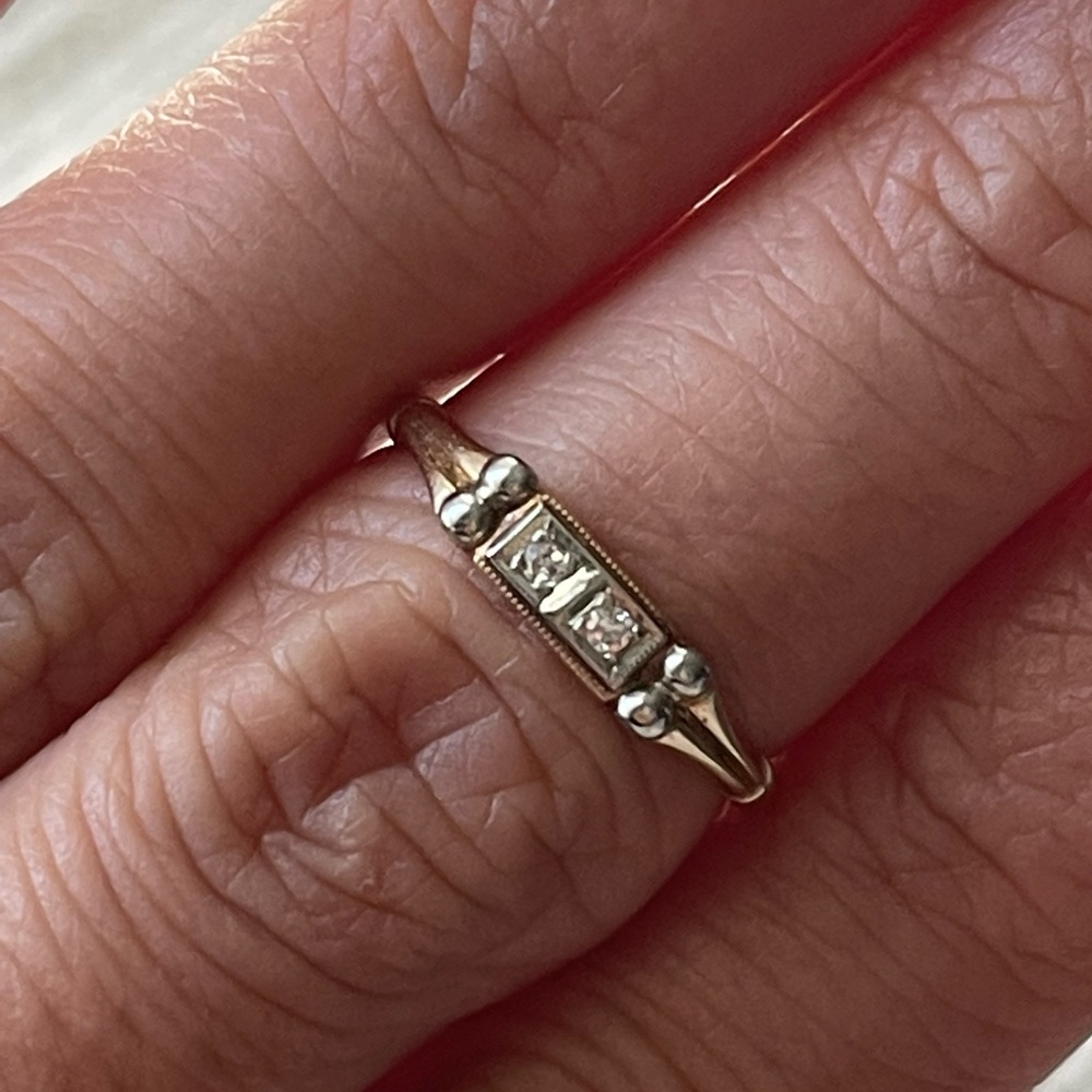 SALE “Moi & toi” diamond vintage ring By Keepsake